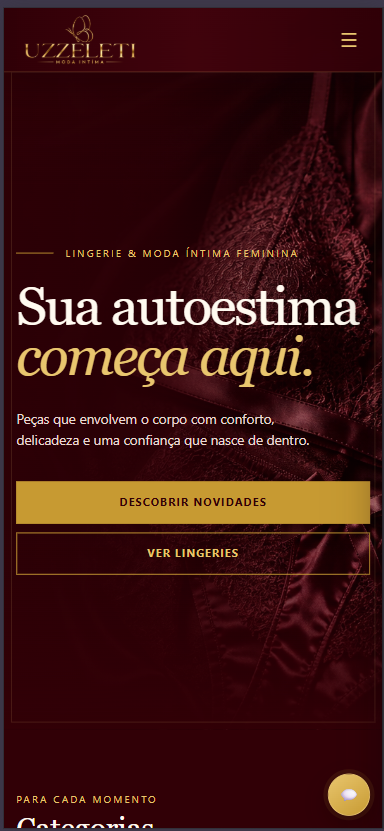 Versão mobile responsiva do UZZELETI